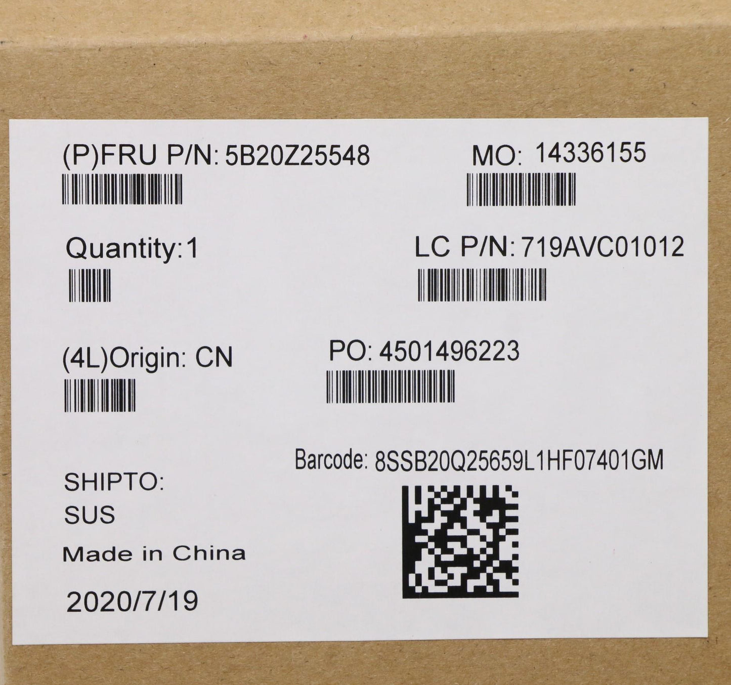Lenovo Bdplanar I7-10510U Nvp16Gwin N - 5B20Z25548