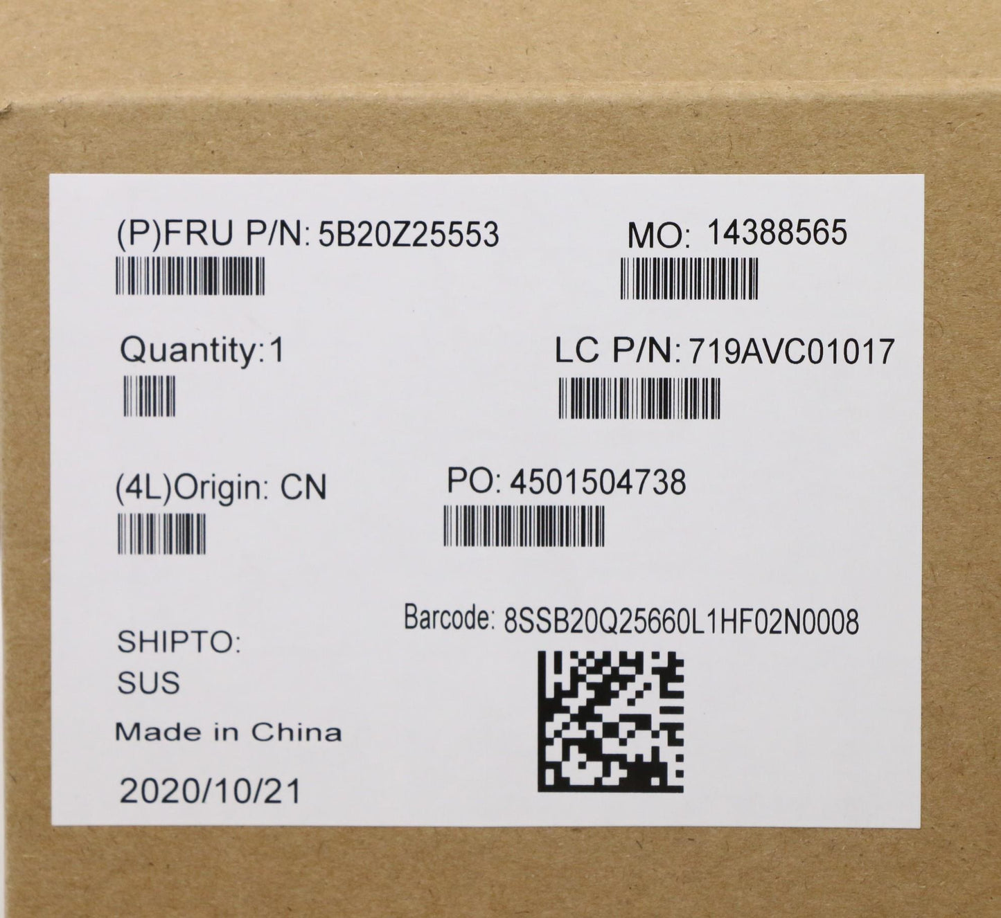 Lenovo Bdplanar I7-10710U 8Gnvpwin Na - 5B20Z25553