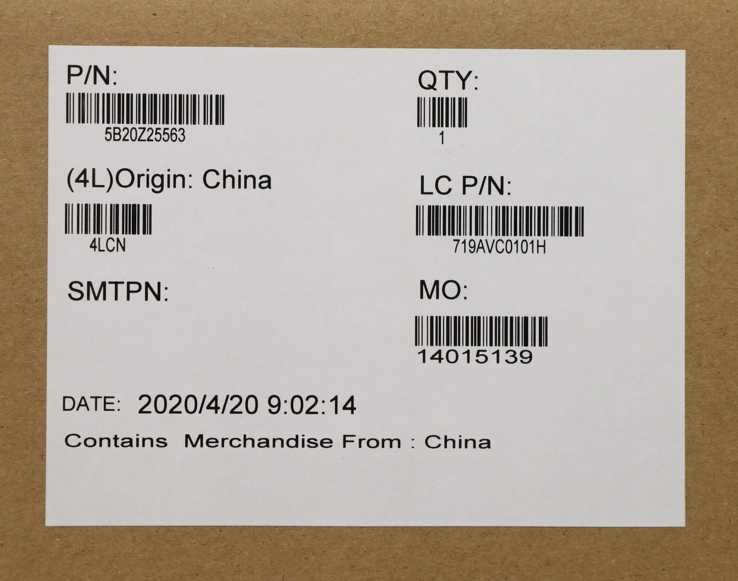 Lenovo Bdplanar I7-10710U Nvp16Gwin N - 5B20Z25563