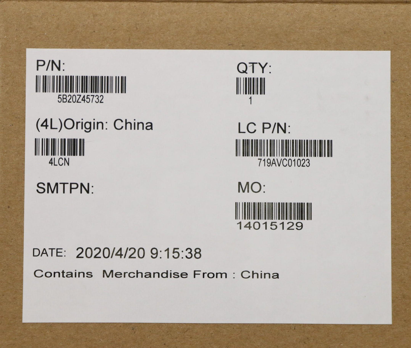 Lenovo Motherboard, i5-10310U, vPro, 16GB RAM, Windows Compatible - 5B20Z45732