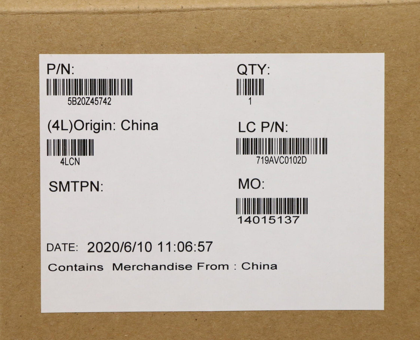 Lenovo System Board, i7-10610U, vPro, 8GB, Windows - 5B20Z45742