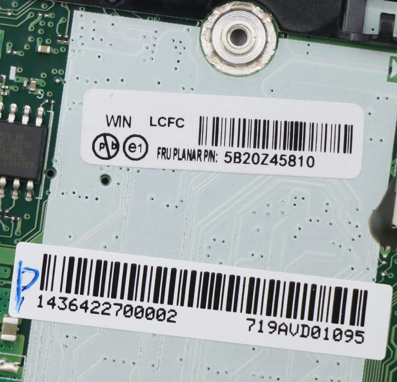Lenovo Bdplanar I7-10510U 16G Nvpwin - 5B20Z45810