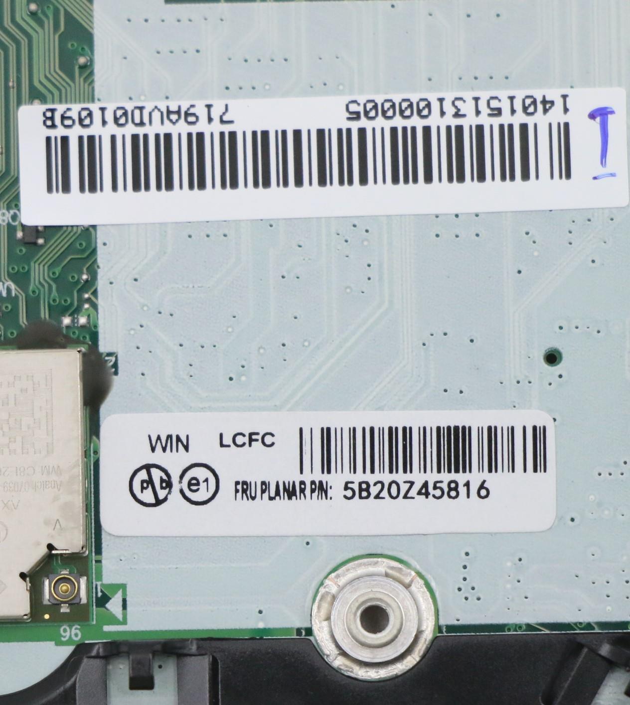 Lenovo Bdplanar I7-10710U 16G Nvpwin - 5B20Z45816