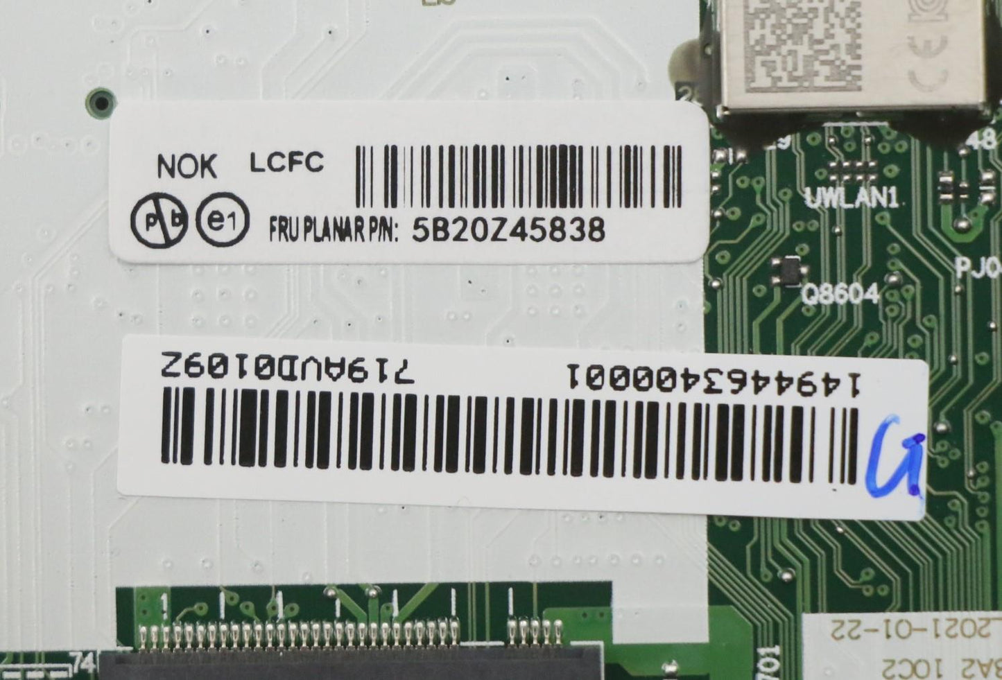 Lenovo Bdplanar I5-10310U 8G Vp Nok Y - 5B20Z45838