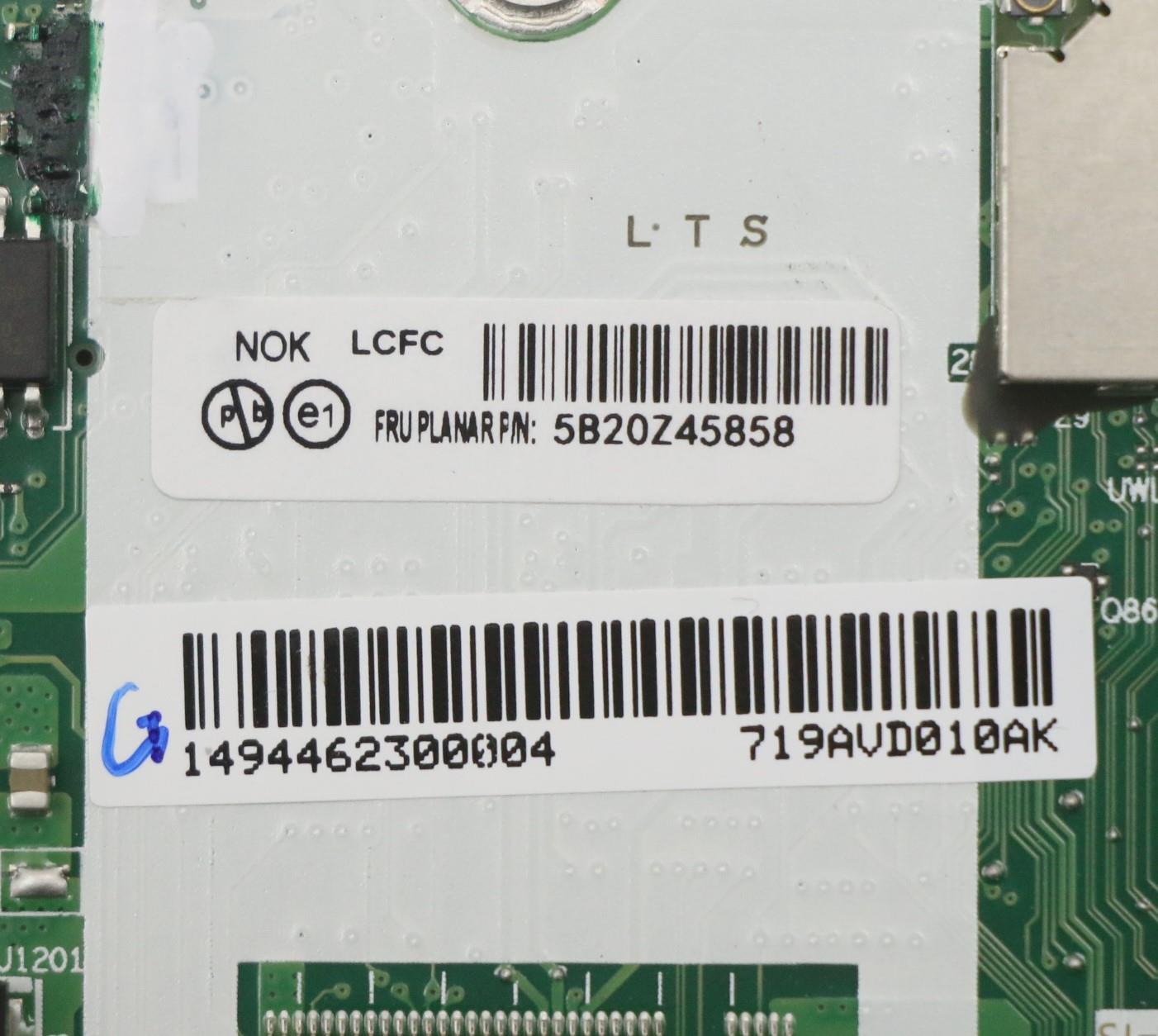 Lenovo Bdplanar I7-10610U 8G Vp Nok Y - 5B20Z45858