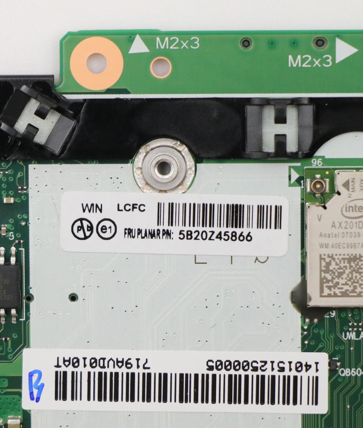 Lenovo Bdplanar I7-10610U 16G Vp Win - 5B20Z45866