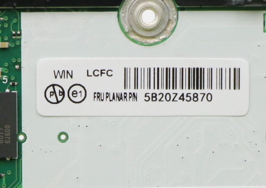 Lenovo Bdplanar I7-10610U 16G Vpwin Y - 5B20Z45870