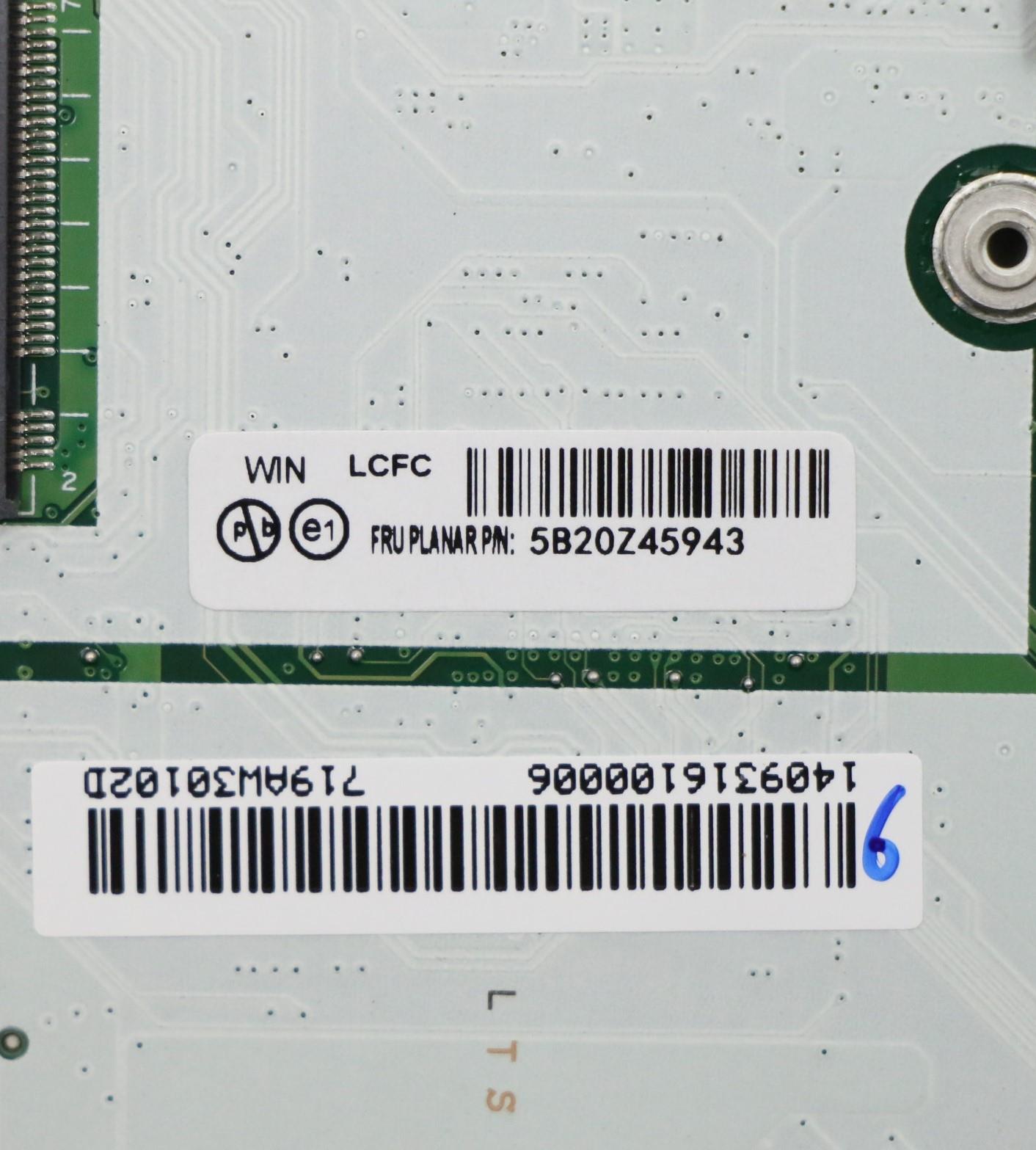 Lenovo Bdplanar I7-10510U16Guhdnvpwin - 5B20Z45943