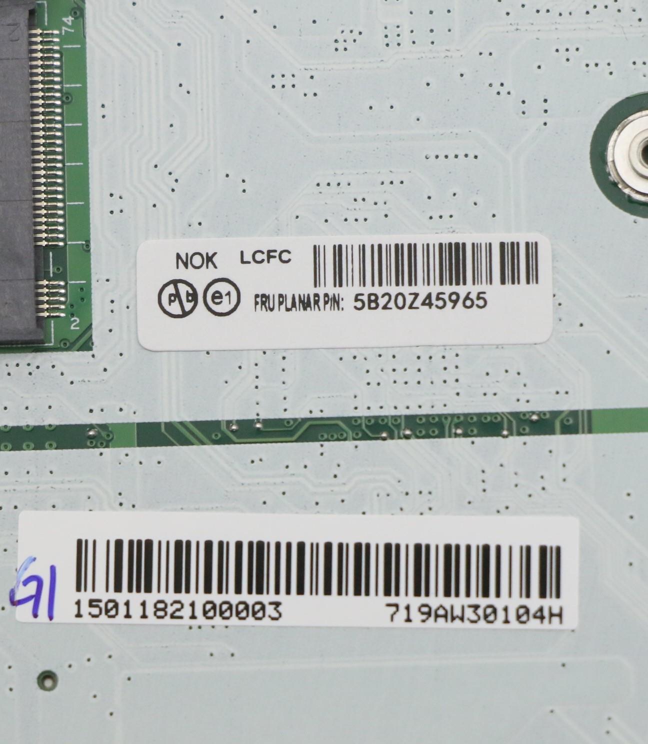 Lenovo Bdplanar I7-10710U16Guhd Nvpno - 5B20Z45965
