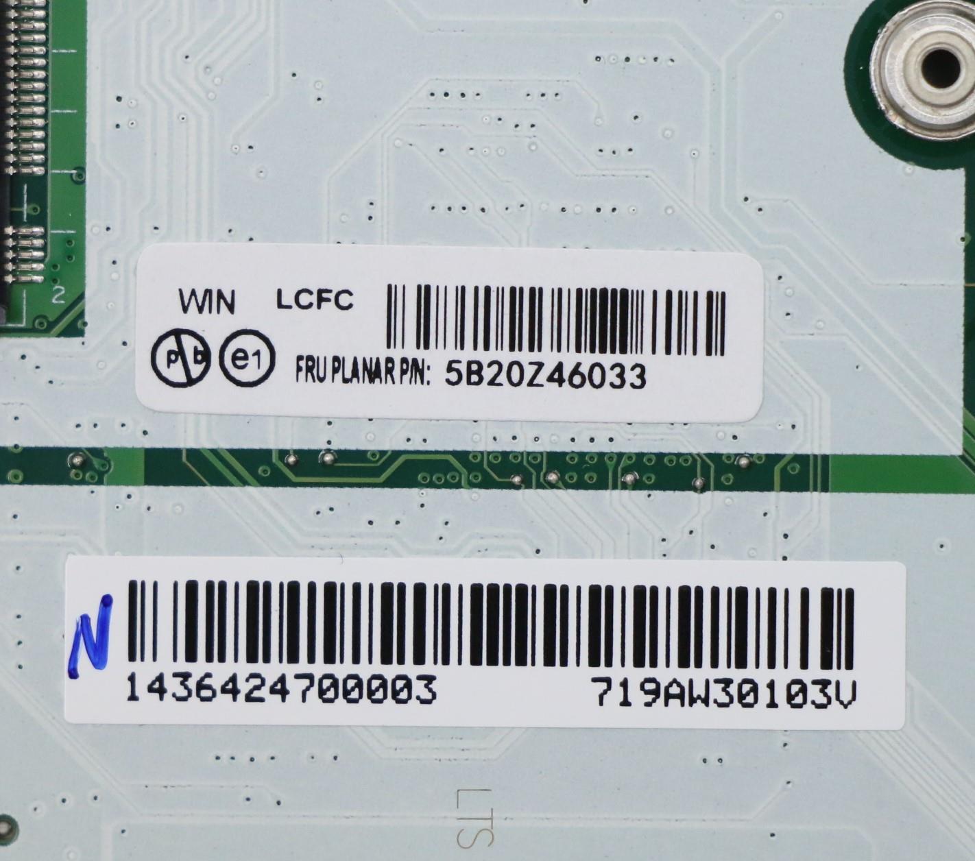 Lenovo Bdplanar I7-10610U8Gng Vpwin Y - 5B20Z46033