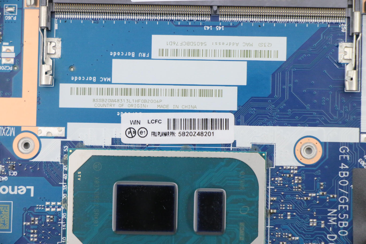 Lenovo Bdplanar I7-1165G7 Iris,Win,Y- - 5B20Z48201