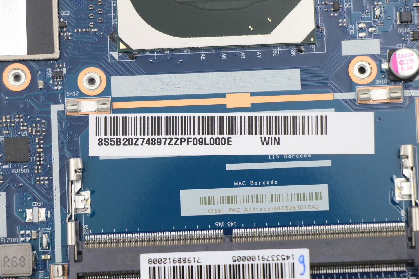 Lenovo BDPLANAR Motherboard, i5-10300H, GTX1650, 4GB - 5B20Z74897