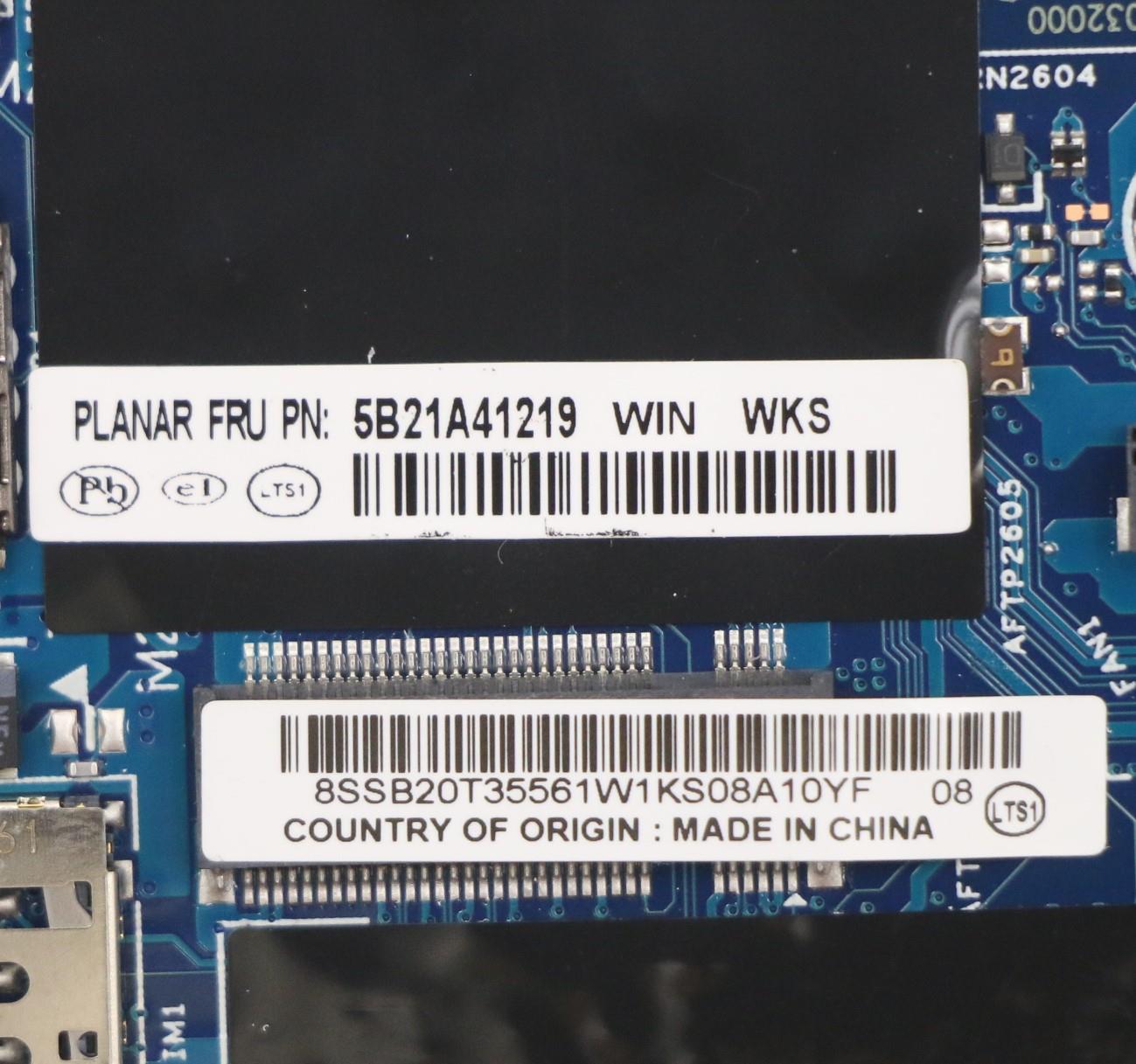 Lenovo Bdplanar Win,I7-8665U Vp,16G,J - 5B21A41219