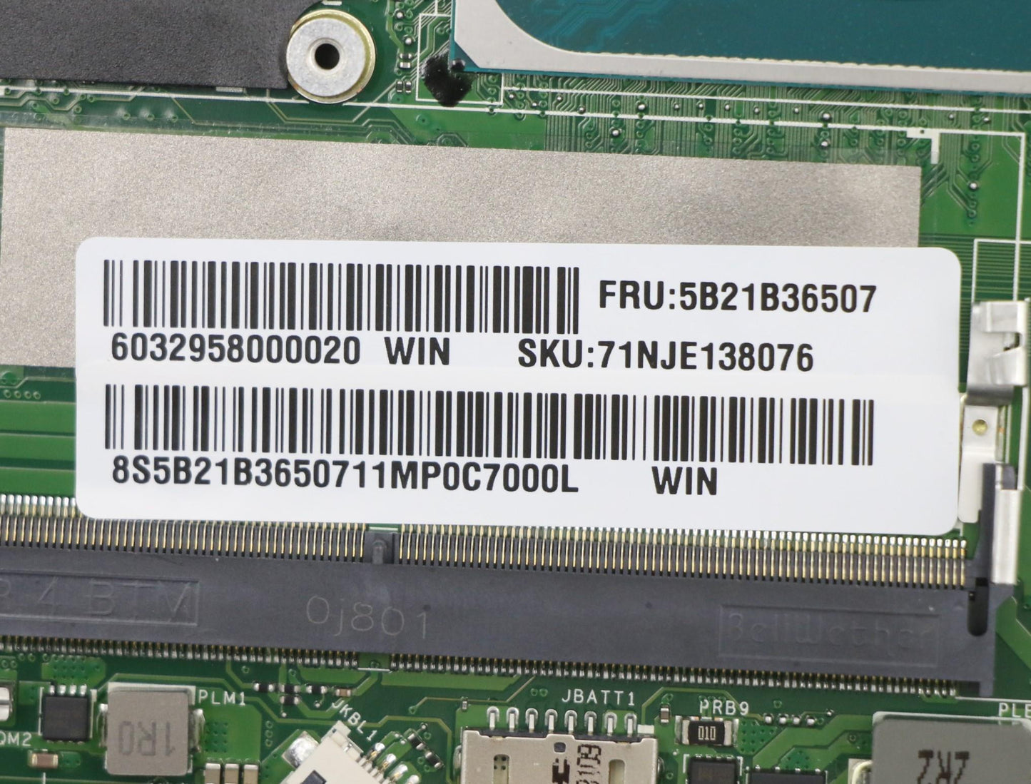 Lenovo Motherboard with Intel i7-1165G7 Processor, 8GB RAM, TPM - 5B21B36507