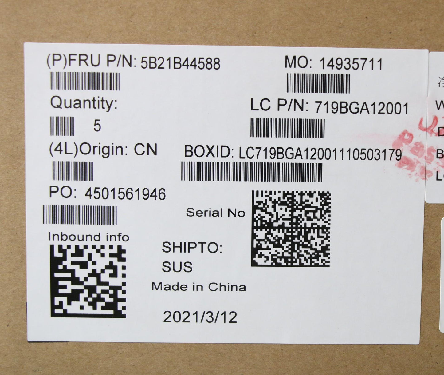 Lenovo Bdplanar Mbl82G4Win3050Euma4G6 - 5B21B44588