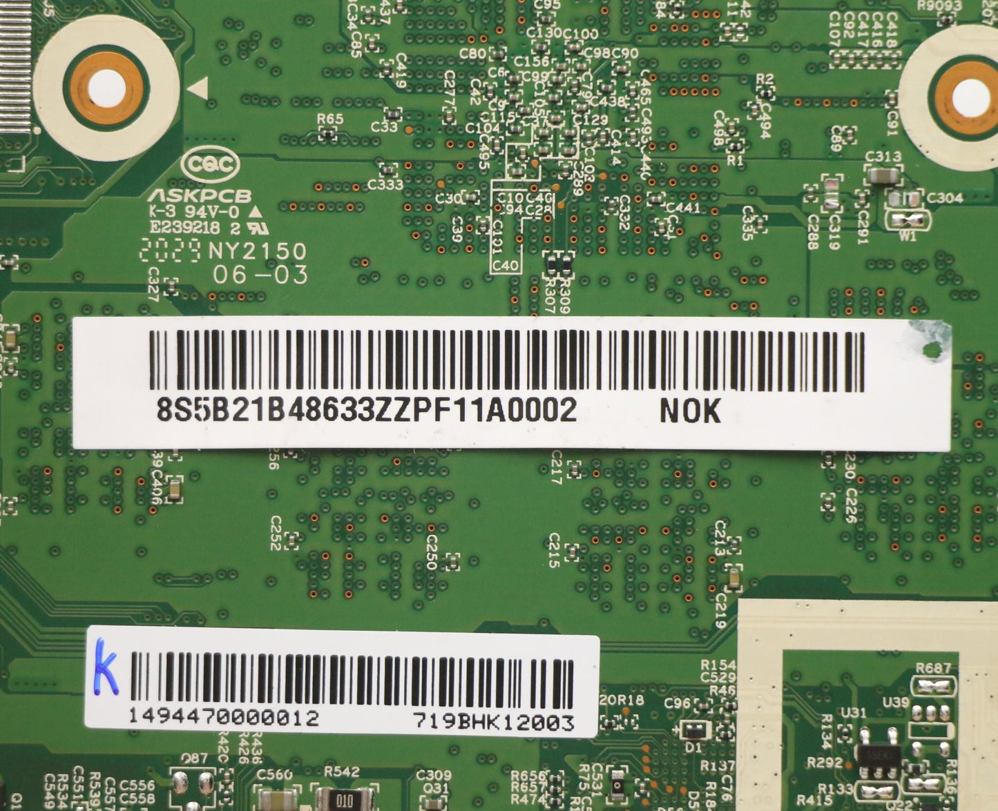 Lenovo Bdplanar Mb L82C1 Nok N4020Uma - 5B21B48633