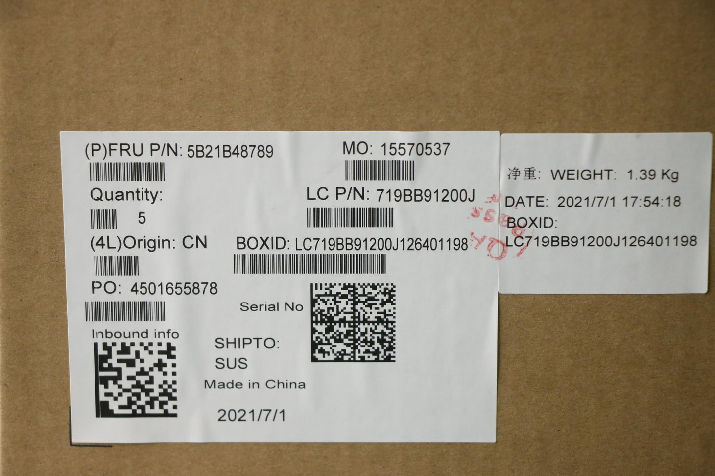 Lenovo Bdplanar Mbl20V3Wini710870H_Gt - 5B21B48789