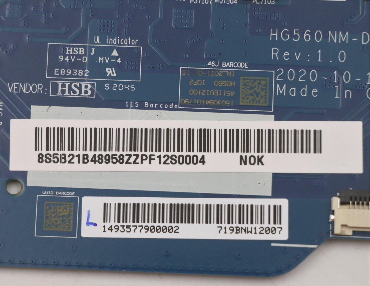 Lenovo Bdplanar Mbl82Hlnok I51135G7_U - 5B21B48958