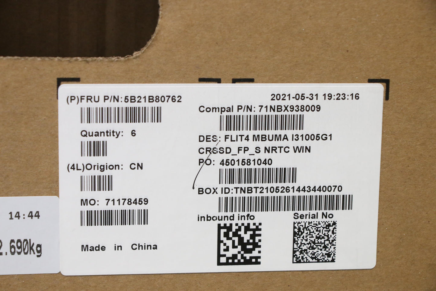 Lenovo Bdplanar Mbc82Hw Wini31005G1Um - 5B21B80762