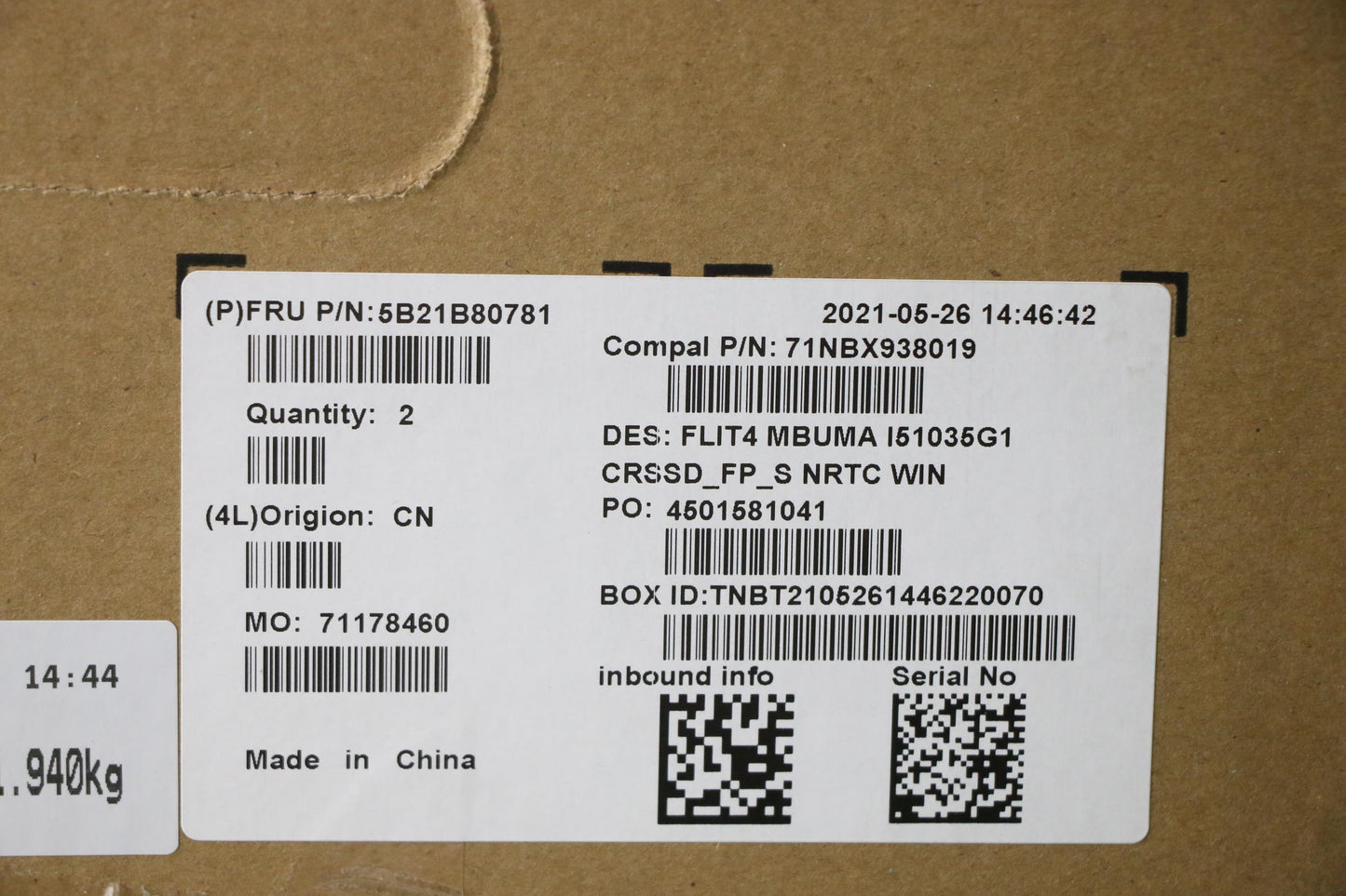Lenovo Bdplanar Mbc82Hw Wini51035G1Um - 5B21B80781