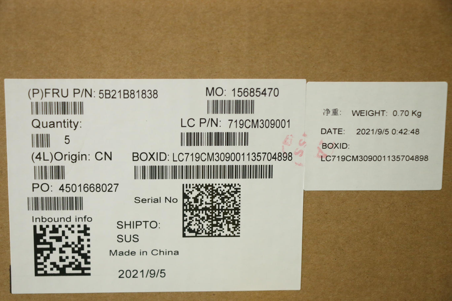 Lenovo Bdplanar Fru Mb Tgl I5 8G Iot - 5B21B81838