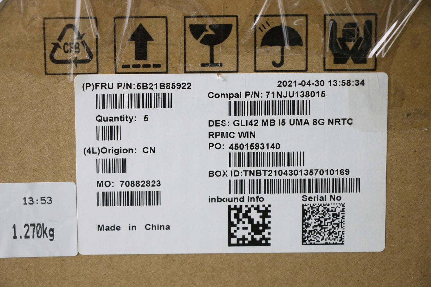 Lenovo Bdplanar Mb C 82L3 Win I5Uma 8 - 5B21B85922