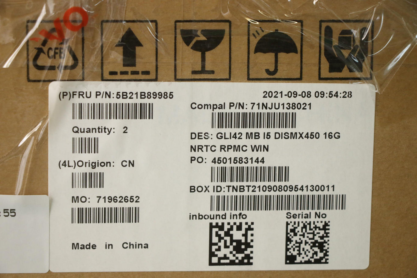 Lenovo Bdplanar Mb C 82L3 Win I5Mx450 - 5B21B89985