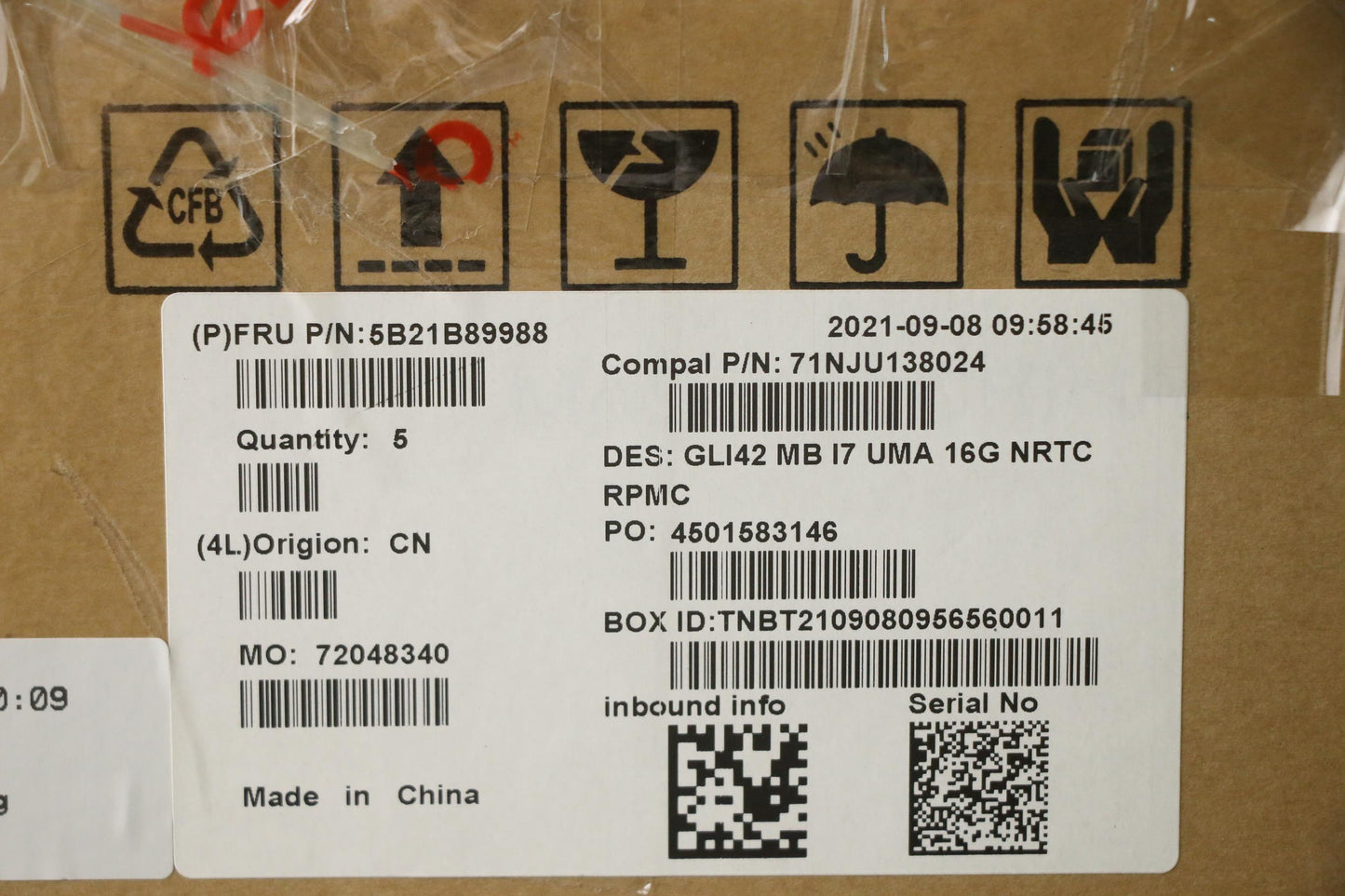 Lenovo Bdplanar Mb C 82L3 Nok I7Uma 1 - 5B21B89988