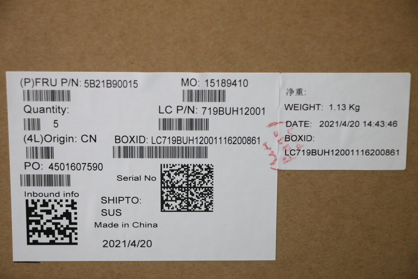 Lenovo Bdplanar Mb L 82Kd R55500U_Uma - 5B21B90015