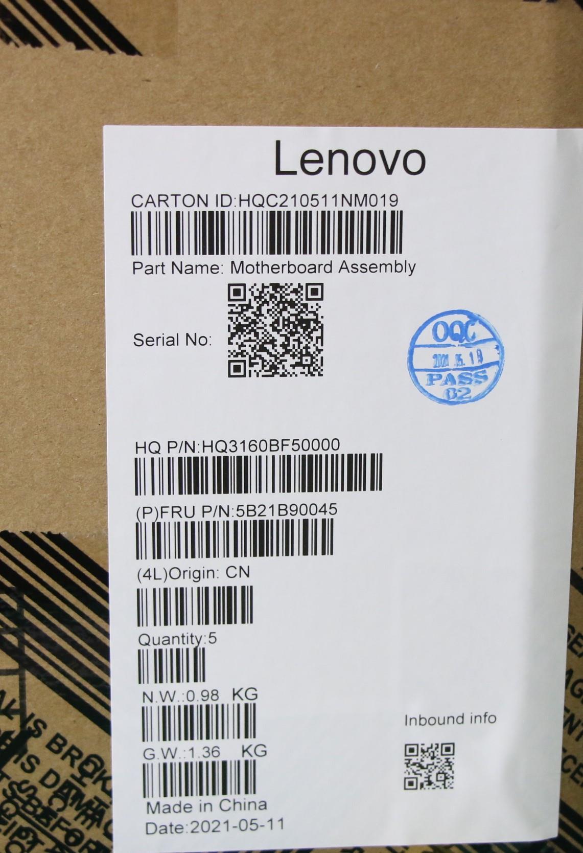 Lenovo Bdplanar Mb H 82Cy Win R55600U - 5B21B90045
