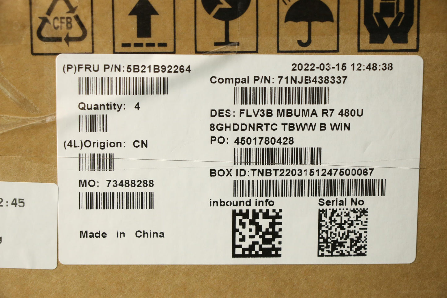 Lenovo Bdplanar Mbc20Vg Winr748_Uma8G - 5B21B92264