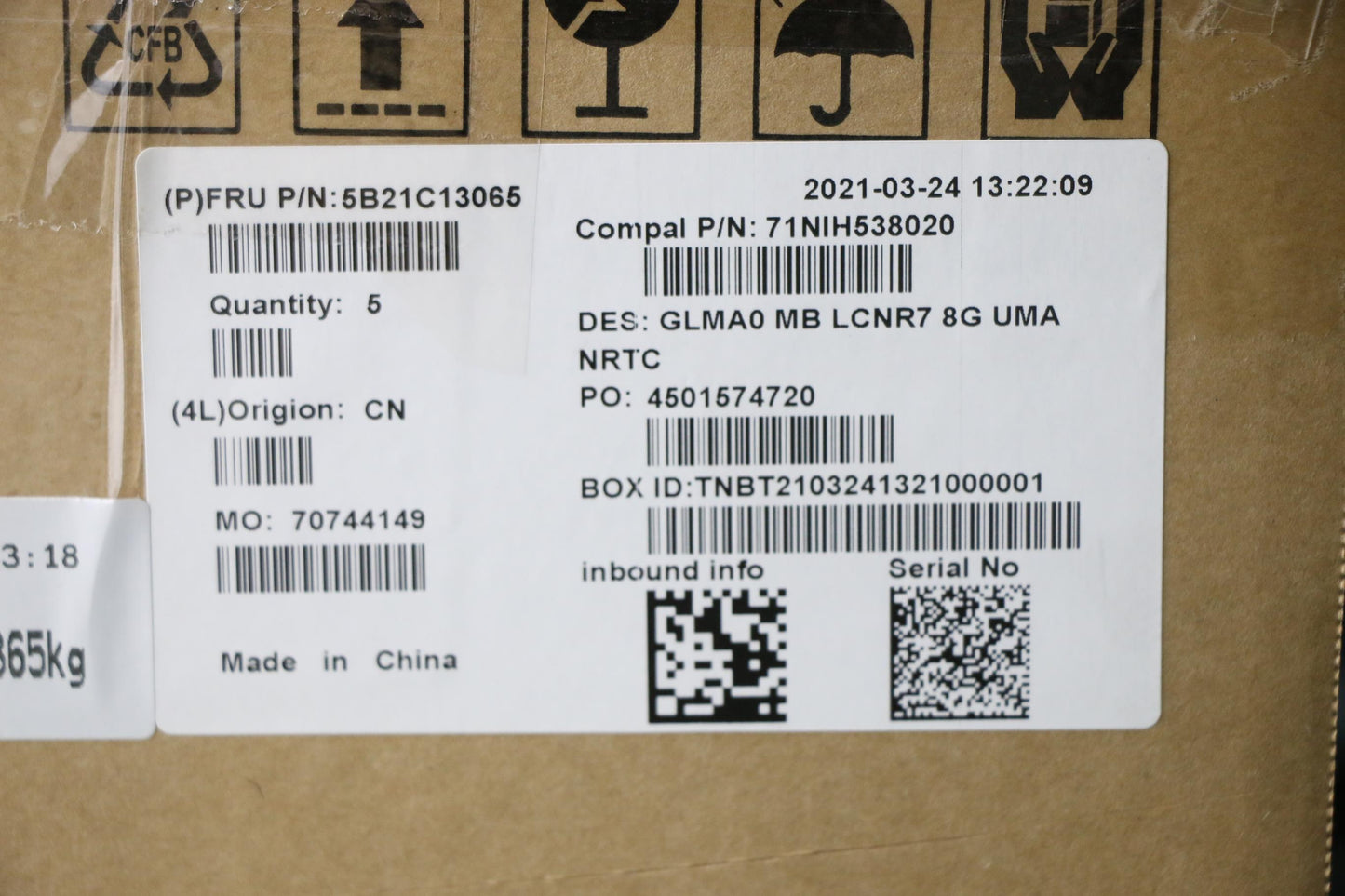 Lenovo Bdplanar Mb C82Lm Nok Lcnr7 8G - 5B21C13065