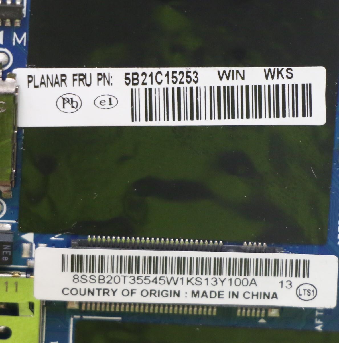 Lenovo Motherboard, i5-8265U, 8GB, Japan, Discrete TPM - 5B21C15253