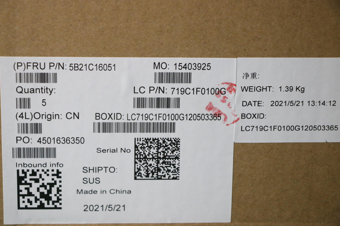 Lenovo Bdplanar Flr7 5700U Rvg8G Mbno - 5B21C16051