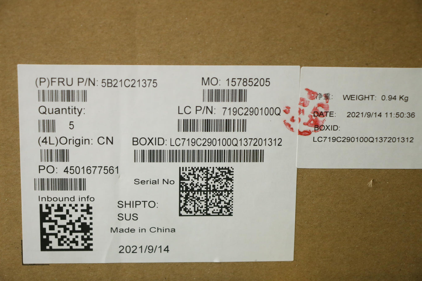 Lenovo Bdplanar Win,I5-8265U,8G,9560, - 5B21C21375
