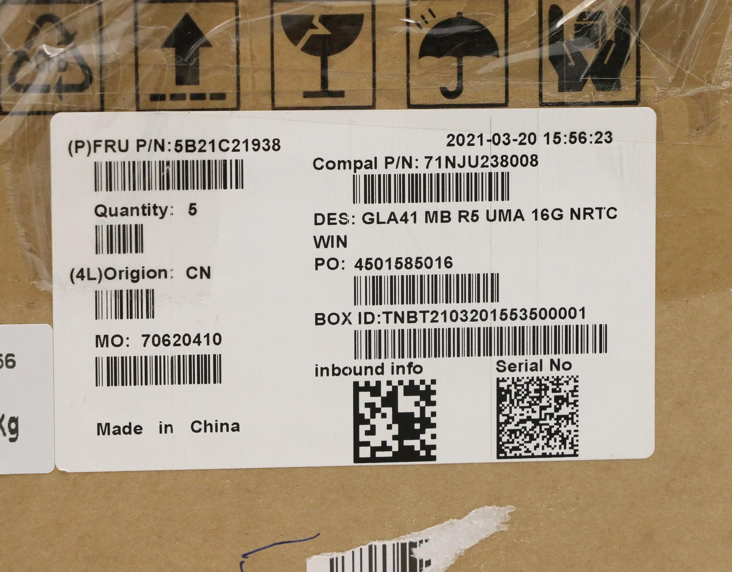 Lenovo Bdplanar Mb C 82L7 Win R5Uma 1 - 5B21C21938