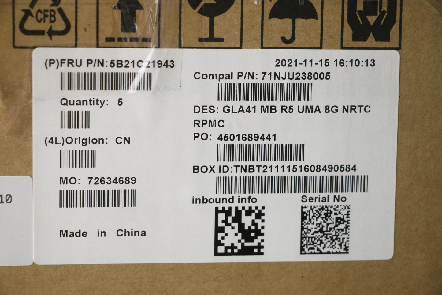 Lenovo Bdplanar Mb C 82L7 Nok R5Uma 8 - 5B21C21943