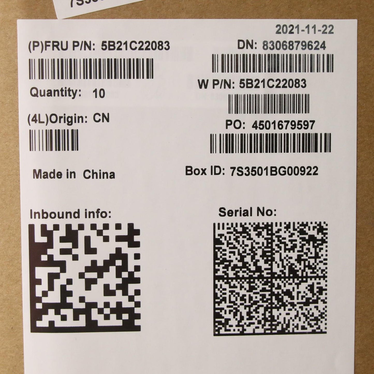 Lenovo Bdplanar Mbw20Vawini71165G7 U8 - 5B21C22083