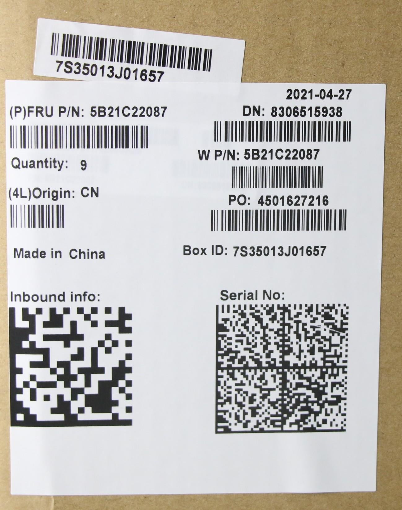 Lenovo Bdplanar Mbw20Vawini71165G7U16 - 5B21C22087