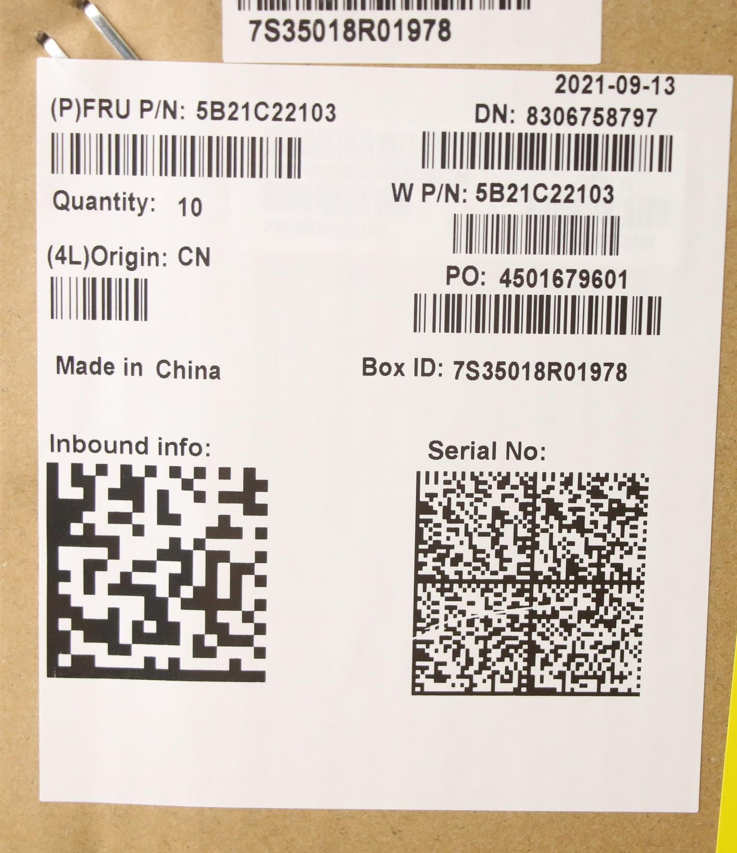 Lenovo Bdplanar Mbw20Vanoki71165G7U16 - 5B21C22103