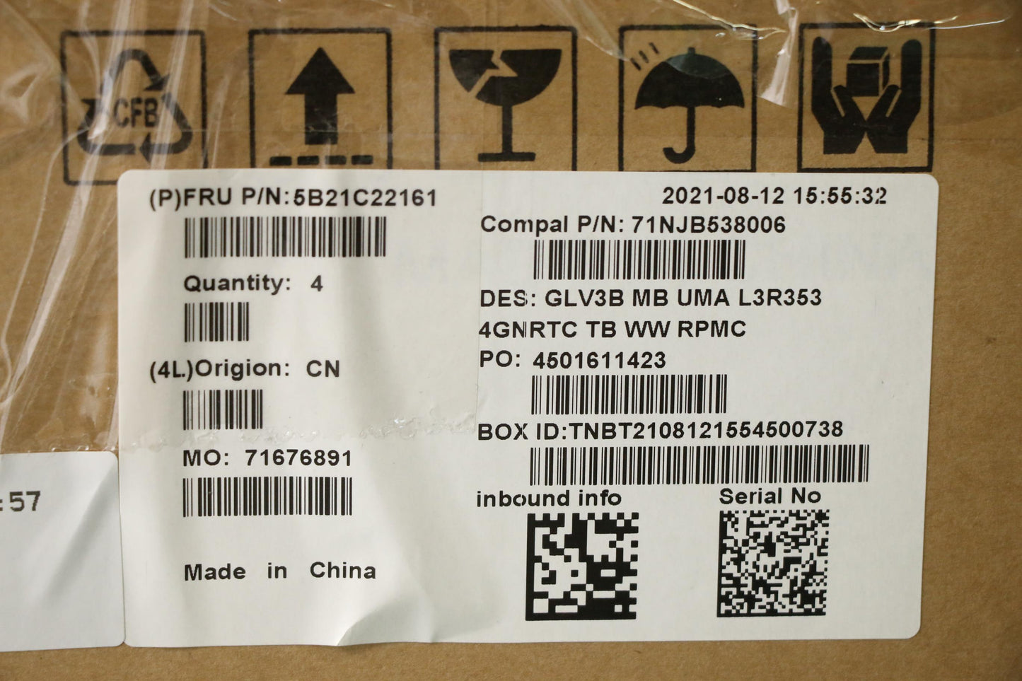 Lenovo Bdplanar Mbc21A4 Nokr353Uma4G_ - 5B21C22161