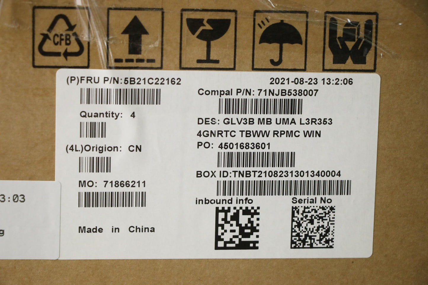 Lenovo Bdplanar Mbc21A4 Winr353Uma4G_ - 5B21C22162