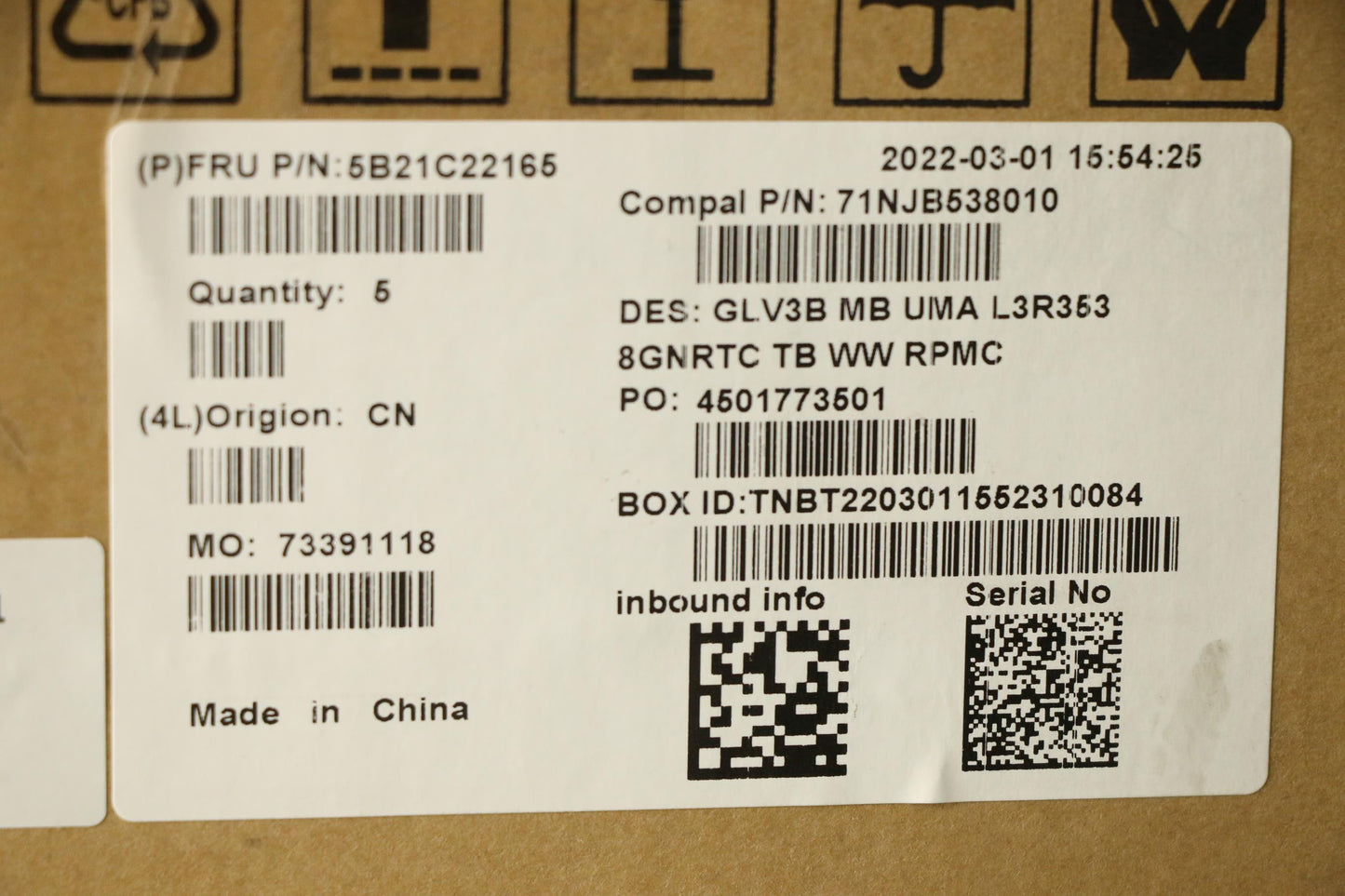 Lenovo Bdplanar Mbc21A4 Nokr353Uma8G_ - 5B21C22165