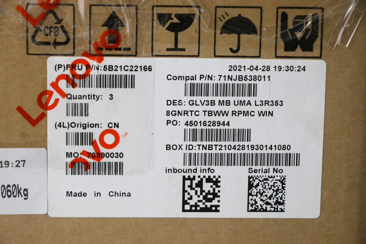 Lenovo Bdplanar Mbc21A4 Winr353Uma8G_ - 5B21C22166