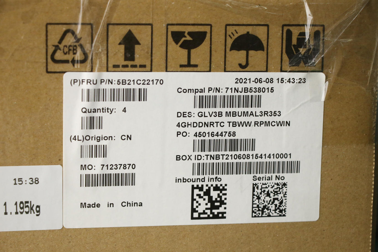 Lenovo Bdplanar Mbc21A4 Winr353Uma4G_ - 5B21C22170
