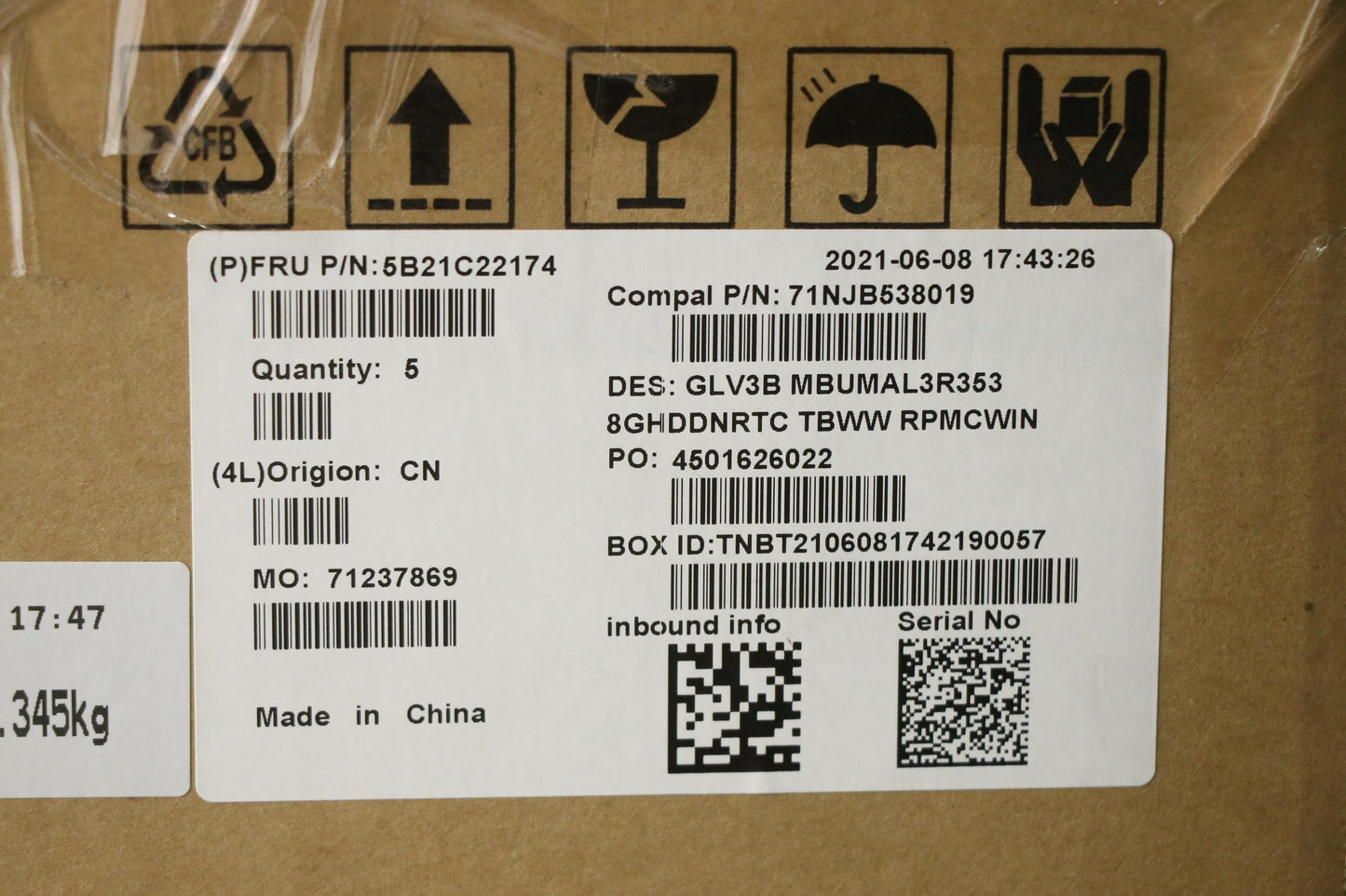 Lenovo Bdplanar Mbc21A4 Winr353Uma8G_ - 5B21C22174