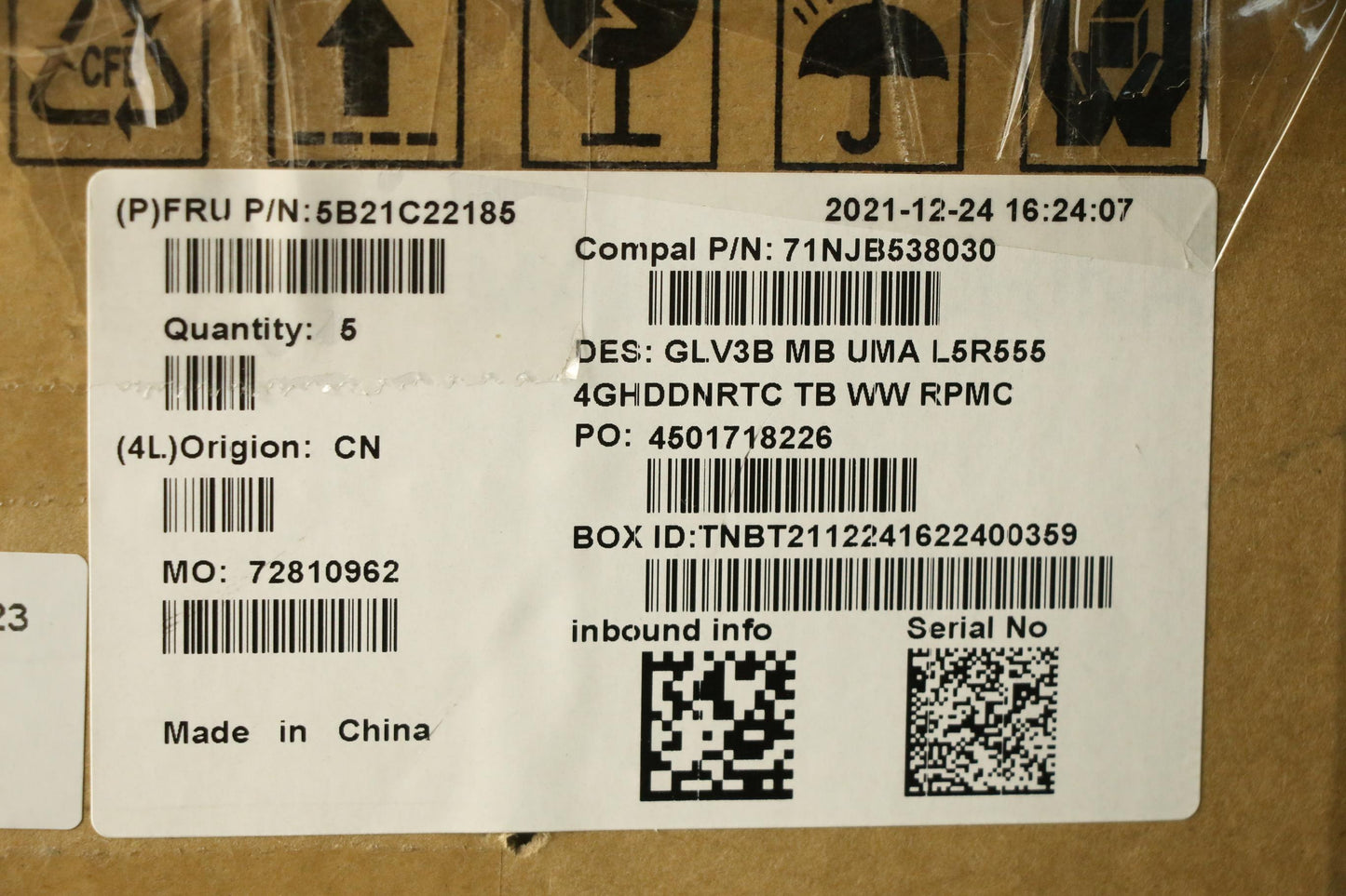 Lenovo Bdplanar Mbc21A4 Nokr555Uma4G_ - 5B21C22185