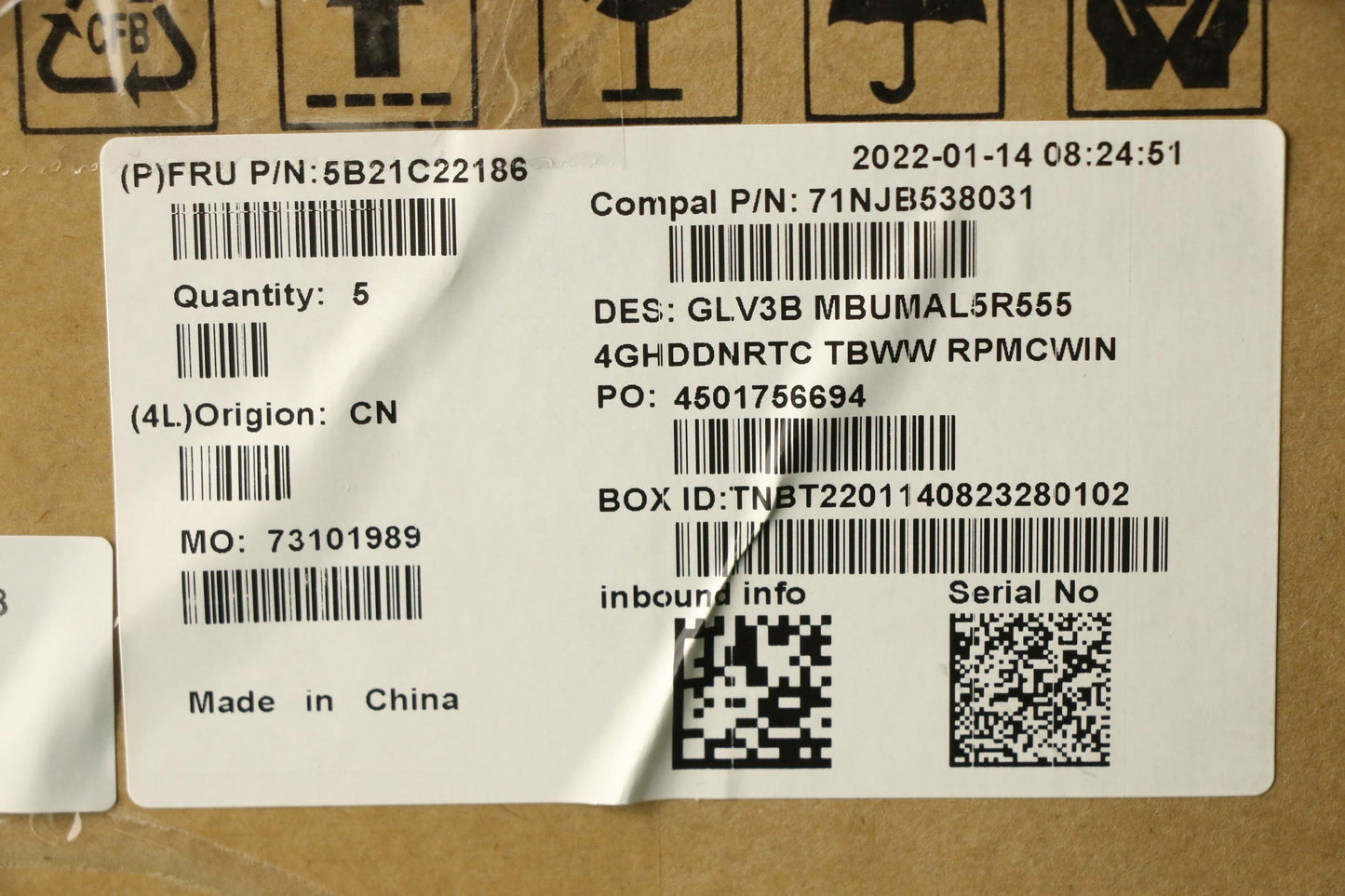 Lenovo Bdplanar Mbc21A4 Winr555Uma4G_ - 5B21C22186