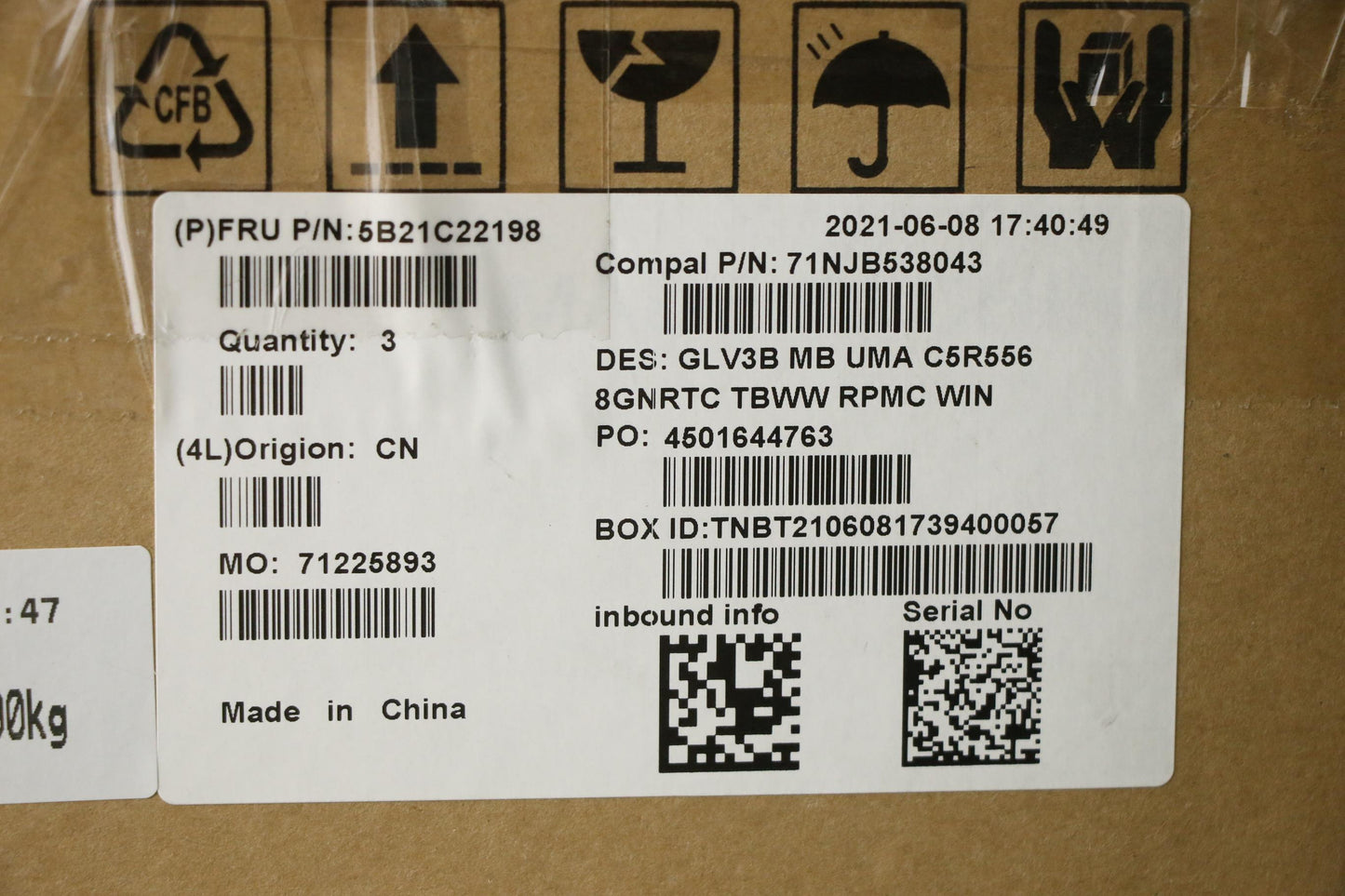 Lenovo Bdplanar Mbc21A4 Winr556Uma8G_ - 5B21C22198