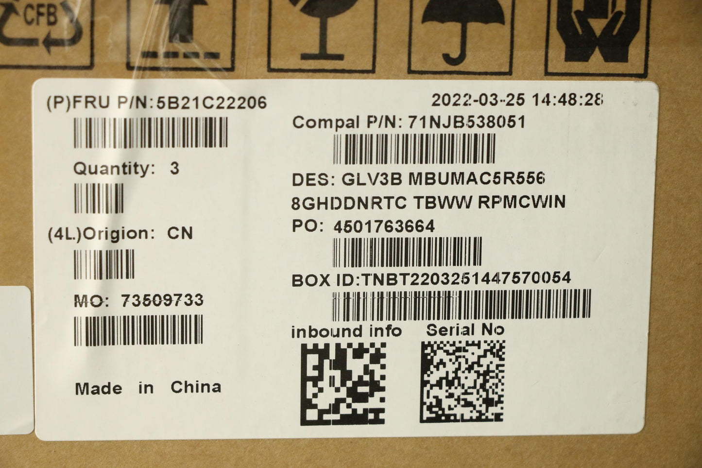 Lenovo Bdplanar Mbc21A4 Winr556Uma8G_ - 5B21C22206
